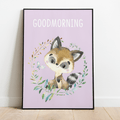 Kinderkamer Poster Wasbeertje Goodmorning