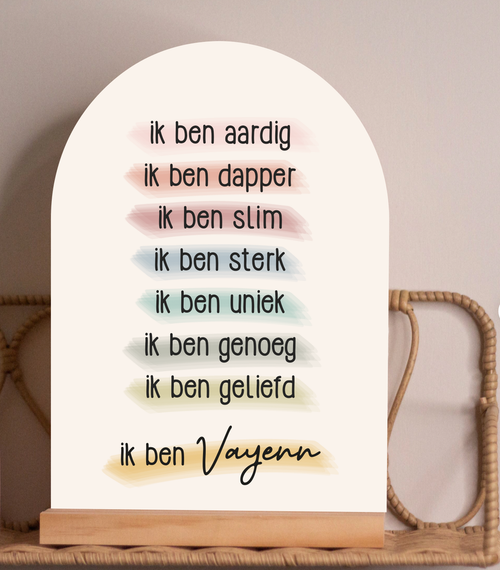 Affirmatie Boogje Kleurrijk